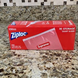 New, unopened Supreme Ziploc zipper closed bags.